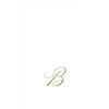 Caspari Inc. - Confezione da 24 salviette per cocktail in juta lavorata a spina di pesce con monogramma B, colore: Bianco Perla