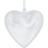 INNSPIRO Cuore plastica trasparente per appendere 2 parti 10 cm.