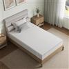 Novilla Topper Matrimoniale 80x200, 7.5cm Memory Foam + Schiuma Alta Densità, Coprimaterasso Morbido Traspirante, Fodera Rimovibile Lavabile per Letto, Campeggio, Ospiti
