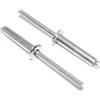 Idt Trade Rivetti ciechi, 6 x 8 mm, 25 pezzi, in acciaio inox A2 (V2A) con testa piatta, forma A, rivetti a pop-up DIN 7337 - ISO 15983