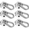 GothicBride 6 pezzi Ganci Magnetici 17 kg Magnete con Gancio, Ganci Magnetici Forti con Moschettone Girevole per Cucina, Bagno, Armadietti