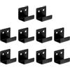 FEEIMOL 10 Pezzi Gancio Espositore per Piastrelle Acciaio Inossidabile Staffe per Piastrelle Ganci Pesanti Staffa Angolo Parete con Viti per Soggiorno Cucina Bagno Nero 30mm