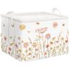 Clastyle Ceste Biancheria Donne Ragazze Fiore Cestino Giocattoli Vestiti Impermeabile per Bambini Cestino Portaoggetti per Bagno Cameretta Bucato, Bohémien, 40x30x30 cm