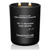 M&SENSE Grande Candele alla Soia 470g in Vetro, Legno di Oud, 110H Combustione, Naturale Candela Non Tossico, Doppio Stoppino in Cotone, Aromaterapia Relax, Regalo di Lusso Donne & Mamma