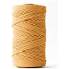 LEDENT Corda per macramè (3mm, 120M, giallo senape) - Corda doppia ritorta in cotone riciclato al 100% per progetti di artigianato creativo.