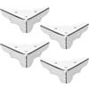 Healifty Protezione Angolare in Metallo Argento 1.26X1.26X0.47In Per Custodia Chitarra 4 Pezzi Con Viti Copertura Decorativa Angolare Per Valigie Scatole E Progetti Fai Da Te