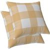 ggaimwf Fodere per cuscino a quadretti pastello Arancia Tartan Cuscini per sedie scozzesi Agriturismo Fodere per cuscini Cuscini per letto Divano Soggiorno All'aperto Giardino 40x40cm Set di 2