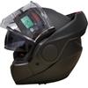 Generico Casco REVERSE MODULARE nero per MOTO e SCOOTER OMOLOGATO ECE 22.06 con PINLOCK (M)
