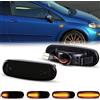 OZ-LAMPE Indicatore di Direzione Dinamico a LED per Doblo Fracht Fiorino Grande Punto Idee Mehrzeiliger Panda Punto EVO QUBO STILO MULTI, Indicatore Laterale Dinamico a LED, 2 Pezzi, Nero Canbus