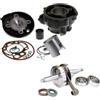 Generico KIT GRUPPO TERMICO CILINDRO DR 75cc + ALBERO MOTORE TOP PERFORMANCES CON CUSCINETTI PARAOLI PER MINARELLI AM6 KT00114+IM07062 HM CRE BAJA DERAPAGE APRILIA RS RX TUONO DT B E T A RR