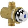 Idral Rubinetto temporizzato per lavabo da incasso con comando a pulsante e raccordo di fissaggio per pareti sottili - Idral