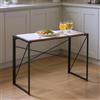 FurnitureR Tavolo da pranzo pieghevole, tavolo pieghevole cucina rettangolare, ideale per pasti e lavori in piccoli spazi, cornice in MDF e metallo, nessun montaggio richiesto, 100 x 50 x 75 cm, Nnoce