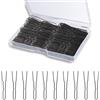 YUNAI 6cm Forcine per Capelli Ondulate Nere con Scatola, 300 Pezzi Forcine per Capelli, Fermagli per Capelli a Forma di U, Crips per Capelli per Donne e Ragazze e Parrucchieri