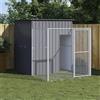 Azzrora Gabbia Cane, Box per Cani da Esterno, Box Cane Esterno, Gabbia per Cani da Esterno con Corsa Antracite 165x251x181 cm Acciaio Zincato