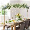 Strixorn Arco da Tavolo Estensibile, Asta Decorativa da Tavolo con Clip, 120-260 cm, Asta Metallica per Appendere al Tavolo per Natale, Matrimonio, Compleanno, Decorazione per Feste Oro