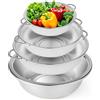 Apritsce Scolapasta Acciaio Inox, Apritsce 4 Pz 16.5/22.5/28.5/32 CM Scolariso, Scola Pasta con Manico, Scola Riso per Pasta Frutta Verdura