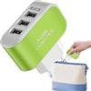 Generic Cubo di ricarica USB, blocco di ricarica rapida, adattatore da parete a 3 porte, caricatore portatile, spina USB intelligente luminosa per smartphone, casa