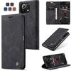 Cracedily Cover per Xiaomi Mi 11 Lite 4G / 5G / NE Case, Custodia Cover Pelle Premium Portafoglio con Porta Carte Magnetica Supporto Protezione Flip Case Custodia per Xiaomi Mi 11 Lite,Nero
