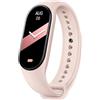 ELLENNE SMART BAND M9 - Smartwatch Cardiofrequenzimetro, Ossigenazione, Stress, Sonno | IP67 Impermeabile, Ricarica Magnetica (Rosa)