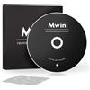 Mwin Disco di pulizia CD per lettore CD, sicuro ed efficace disco di pulizia delle lenti laser con panno in microfibra, set di pulizia per auto e casa CD/VCD/DVD