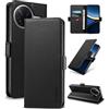 Yunubeyii Cover Libro per Xiaomi Poco F7 Pro - [Blocco RFID] Luxury PU Leather Portafoglio Card Holder Magnetic Phone Custodia con Kickstand, Cover Protettiva Antiurto, Nero