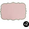 Bitossi Home - Set di 2 - 33 x 48 cm Smerlo - Rosa - Lino