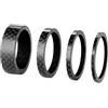 Qrity 4 Pezzi Spaziatori Serie Sterzo Bici, Distanziali Forcella Bicicletta da 28,6 mm, in Fibra di Carbonio 3K, per Mountain Bike, Bici da Strada, 3mm/5mm/10mm/15mm