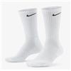Nike U Nk Everyday Csh Crw 3Pr Pacco 3 Calze 1/2 Polp Spugna Bianche