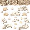 sundrerfect Confetti Legno Happy Birthday per Compleanno - 100 Pezzi Decorazioni Tavola, Torte e Feste - Ideale per Donna, Uomo, Bambini - Eco-Compatibile e Riutilizzabile