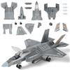 SEBUNAS Kit modello di aereo da caccia F-35 in scala 1:72, modello di aereo giocattolo militare F-35 in plastica con supporto, regalo per bambini (27 pezzi)