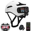 TMEOIIPY Casco da ciclismo con display a LED personalizzabile, casco da bici da strada e mountain bike con 8 prese d'aria e cinturino regolabile, fodera in EPS leggero, casco da bicicletta MTB