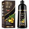 YUOLITA 500ML 4 In 1 Shampoo Istantaneo per Capelli Caffè Marrone, Shampoo Tintura Capelli Marrone Scuro per Uomini Donna (500ml deep coffee)
