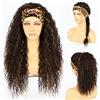 SOMIARIK Parrucche con fascia senza colla per donne nere attaccatura dei capelli naturale marrone sciolto ricci senza pizzo frontale parrucche senza colla per donne nere parrucca fatta a macchina