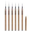 SruidyLady 6 Pezzi Pennelli per Nail Art Unghie Professionali Set, Pennello per Unghie Acrilico Gel, Per Decorazioni Unghie, per Disegnare Linee Fini Strumenti Manicure metallo manico Misura 5/7/9/11/20/25mm