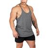 Muhshoiy Uomo Palestra Stringer Canottiera Bodybuilding Allenarsi Vestm,Fitness sotto Maglie Sportive Canotta,Fitness Senza Maniche Rapida/grigio/2XL