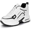 AONEGOLD Sneakers con Zeppa Interna Donna Scarpe da Ginnastica Sportive Casuale Tacco 8(Bianco-Nero 6037,42EU)