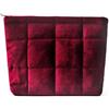 HFLZBRO Borsa per trucchi trapuntata Puffy, borsa per cosmetici, borsa organizer da viaggio per articoli da toeletta, pochette per donna, Vino Rosso - Velluto, Borsa per il trucco trapuntata Puffy