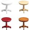 Deautie 4 Pezzi Delle Bambole Tavolo Rotondo in Miniatura, Tavolino per Casa Delle Bambole, Tavolo in Miniatura, Mini Tavolino in Legno per Arredare Salotti e Camere da Letto Della Casa Delle Bambole
