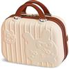 Balakaka Vanity Case con Maniglia Superiore, Beauty Case da Viaggio Materiale Rigido, Accessori Da Viaggio Custodia Per Trucchi Unisex Adulto, Chiusura Zip Bianco sporco