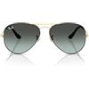 Ray-Ban Occhiali da sole unisex Rb3025 Classic, Nero su Oro/Blu Vintage Gradiente Nero, 58 mm