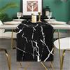 DakTou Runner da Tavolo Moderno Primavera Nero Marmo Grigio Texture Runner da Tavolo Rustico Fattoria Astratta Tavolino da Pranzo Decorazione per Matrimoni Vacanze Cucina Feste 40x140 cm