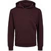JACK & JONES Jprblastudio Sweat Hood Noos Felpa con Cappuccio, Fondente, S Uomo