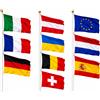 Karabu Set 10 bandiere Europee 90 x 150 cm per hotel campeggi villaggi turistici