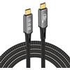 CABLEDECONN USB4 Thunderbolt 4 Prolunga 240W 8K USB C 0.5M 1.6ft Cavo M/M Ricarica Rapida 40gbps Cavo di Trasmissione Dati Ultra HD 8K@60Hz 4K@144Hz Cavo Video Compatibile con Macbook M1 M2 M3