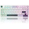 YUNZII RT80 Tastiera Gaming Wireless con Interruttore Magnetico Effetto Hall a innesco,82 tasti Bluetooth/2.4GHz/Wired RGB Tastiera,Guarnizione di Montaggio Tastiera meccanica (bianco, gateron white)