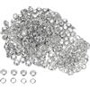 QUARKZMAN 300 Set Kit Occhielli in Metallo 5mm 1/5 Foro Occhielli per Teloni Occhiello con Rondelle per Scarpe Vestiti Cintura Etichetta Borsa Tessuto Pelle Progetto, Tonalità Argento