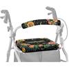 Dngkaoje Set di 2 coprisedili e coprischienale con motivo libellula, motivo floreale, morbidi e pieghevoli, con coprisedile, deambulatore e schienale, set da 2 pezzi, accessori per deambulatori per