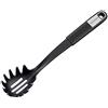 Fackelmann Cucchiaio per spaghetti da 30 cm SENSE con parte funzionale in plastica, manico antiscivolo soft touch, per padelle e pentole rivestite (colore: argento/nero), quantità: 1 pezzo