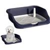 Hailerio Toilette per addestramento di animali domestici con griglia, lettiera portatile da parete con, vasino per cani da interno con spruzzo, per interna, lettiera per pavimento, vasino per