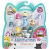 Squish-a-longs Confezione da 14 - Serie 1, Wave 2 - (14) Mini-Squish da 2,5 cm con (4) Accessori, (1) Attacco ad anello e (1) Guida per collezionisti - Colleziona, commercia e gioca